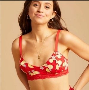 🔥MOVING SALE🔥 Free People Cherry Combo Mari Printed Bralette